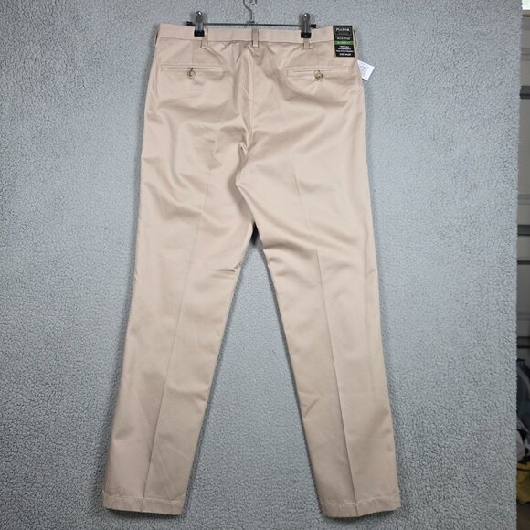 Jos A Bank Pants Mens Size 34x32 Tan 100% Cotton Wrinkle Resistant Straight Fit - Picture 10 of 11